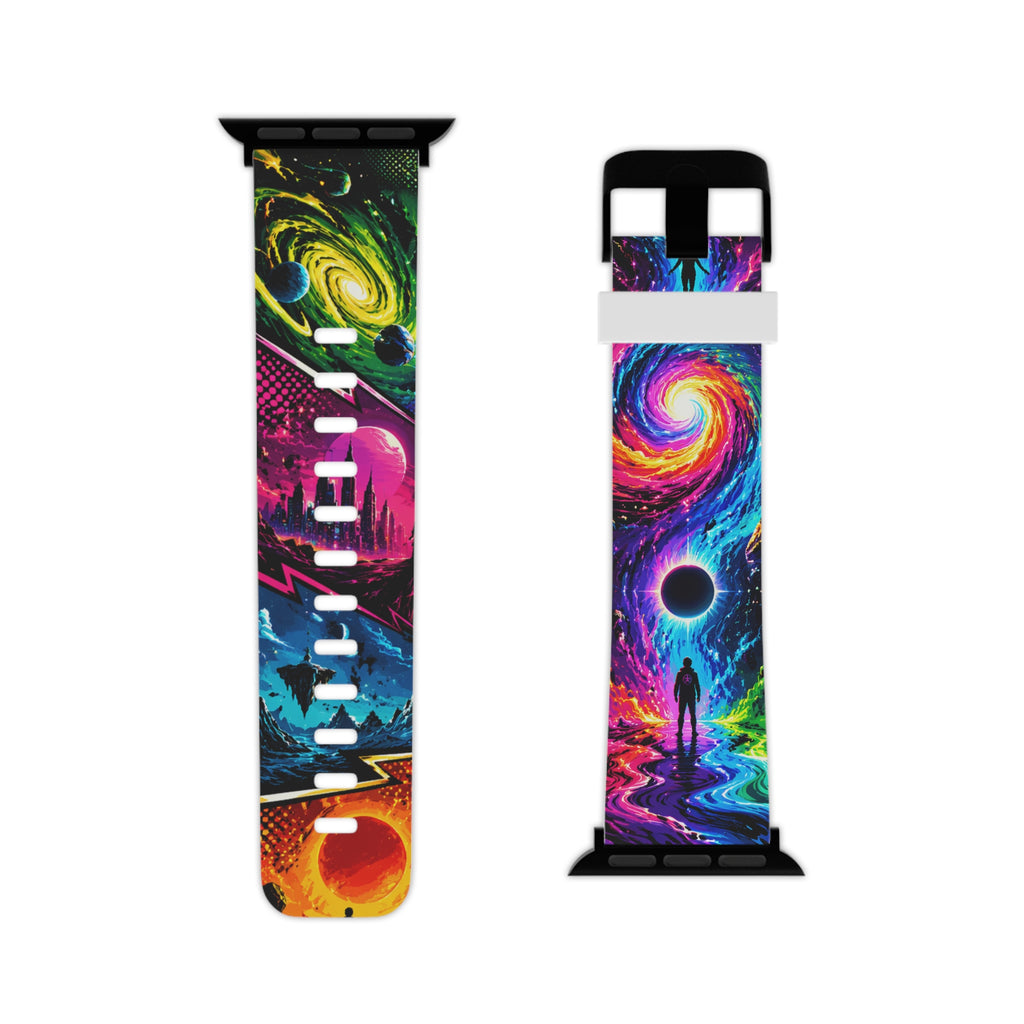 Apple Watch Band — Colorful Cosmic Vortex Design