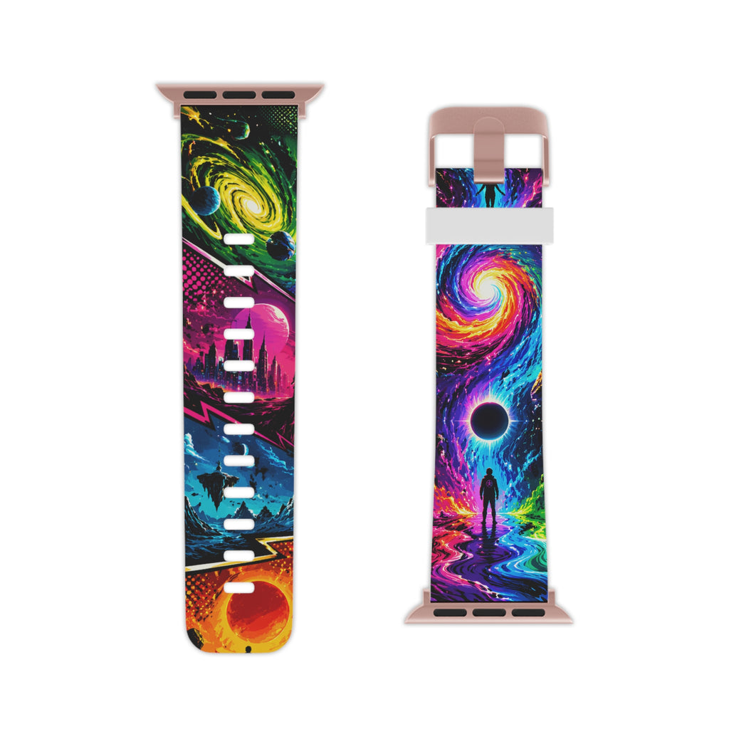 Apple Watch Band — Colorful Cosmic Vortex Design