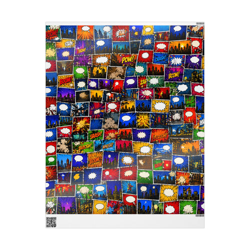 Comic Strip Gift Wrap — Colorful Wrapping Paper