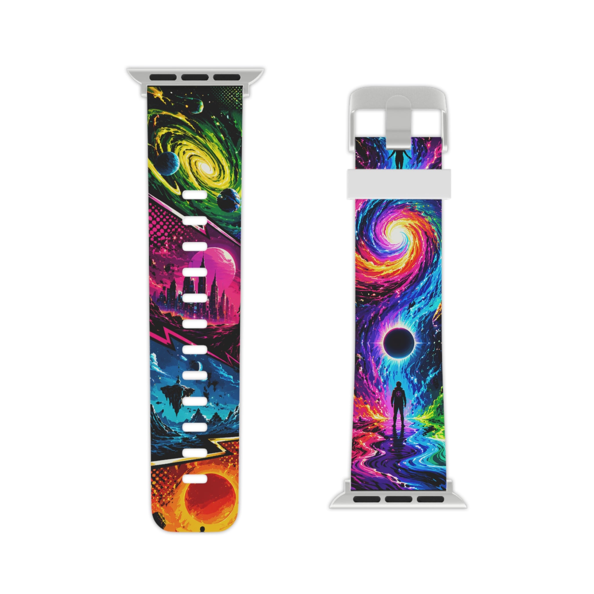 Apple Watch Band — Colorful Cosmic Vortex Design