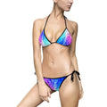Tie-Dye Triangle Bikini — Women's Colorful String Swimsuit