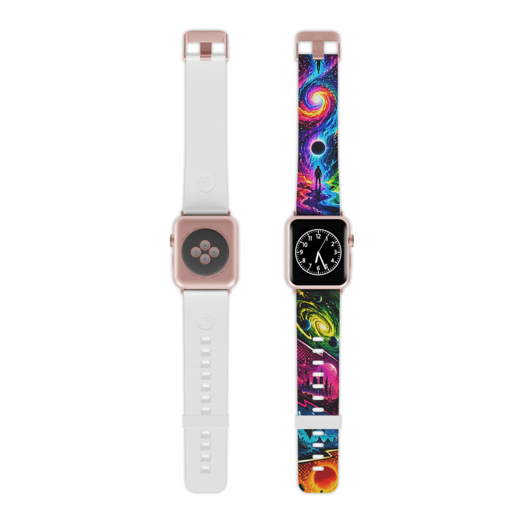 Apple Watch Band — Colorful Cosmic Vortex Design
