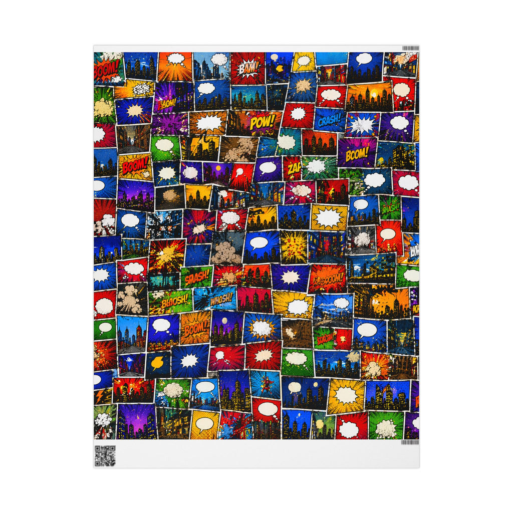Comic Strip Gift Wrap — Colorful Wrapping Paper